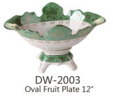Dw-2003 Porcelain Oval Fruit Plate 12``